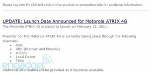 Motorola Atrix 4G Goes on Sale 2/20
