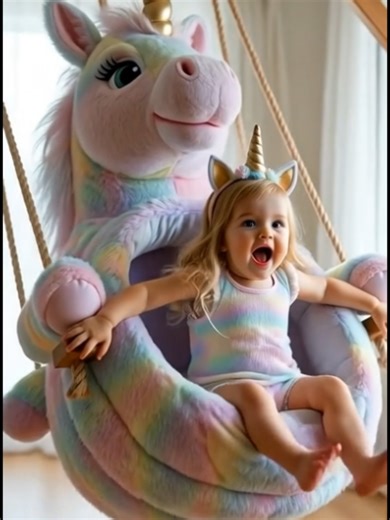 My unicorn swing🦄😍 #creatorsearchinsights #fypシ゚viral🖤tiktok #asmr #babies #satsfying