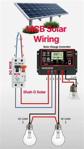 MCB Solar Wiring Diagram | Solar Charge Controller Connection | Shah G Solar Official