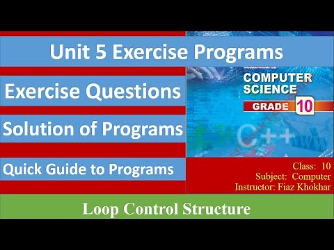 10th class Computer science federal board unit/chapter 5 | Exercise/Lab activities solution