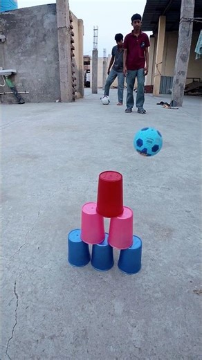 Football trick shot challenge 😲#challengeaccepted
