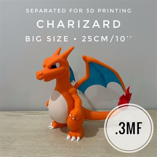 Charizard 3D Printable .3mf File – Separated in Parts for Easy Printing - Etsy