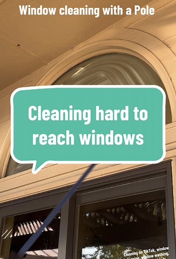 Cleaning on TikTok. Using the Xero Trad 12’ extension pole to clean hard to reach windows. Check out my bio to purchase this pole. #glasscleaning #glasscleaner #windowwashing #windowcleaning #windowwasher #wcrnation #xeroproducts #cleantiktok #creatorsearchinsights