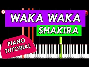 Shakira - WAKA WAKA 🎹 EASY Piano Tutorial