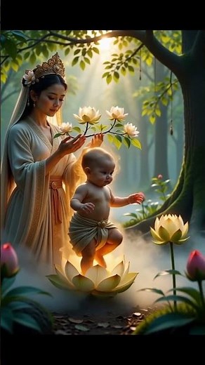 The Divine Birth of Lord Buddha #lordbuddha #cinematicstory #religiousfigure #compassion