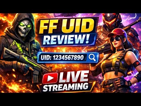 🔴 FREE FIRE UID REVIEW LIVE 🔥 | Custom ID Check + Gameplay 😱free fire liveff live streamingfree fire