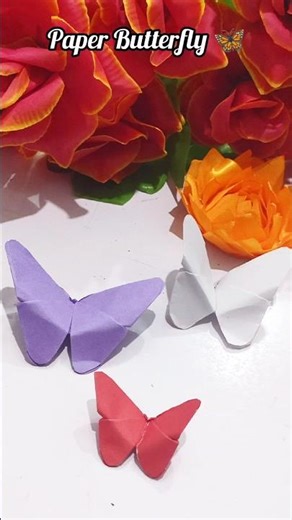 Easy Paper Butterfly Craft 🦋 Satisfying DIY #shorts #shortsfeed #diy #papercraft #butterfly #craft
