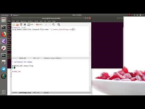 emacs : set up config 01 (init file & org file for literate programming)