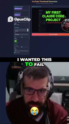 My first Claude Code project: a Youtube thumbnail generator!
