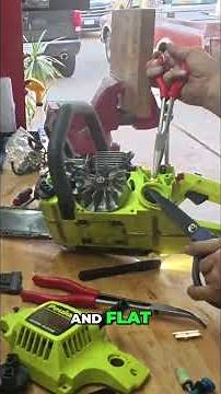 My chainsaw wouldn't start until I did this #chainsaw #repair #diy