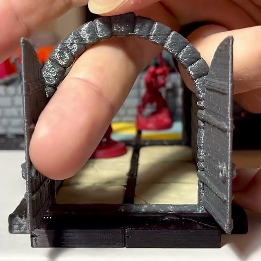 Hinged 3D printed double dungeon door for Dynamod System