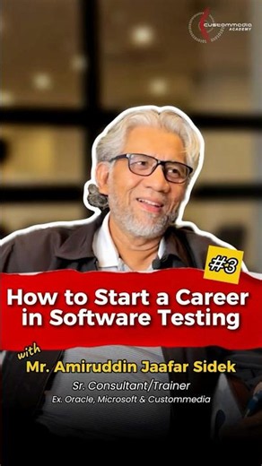 How to Start a Career in Software Testing? with Mr. Amiruddin Jaafar Sidek
