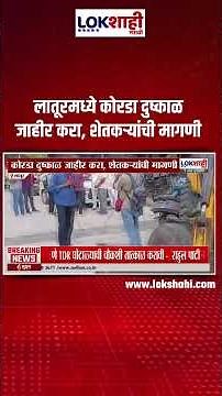 Agriculture Crisis Latur : लातूरमध्ये कोरडा दुष्काळ जाहीर करा, शेतकऱ्यांची मागणी