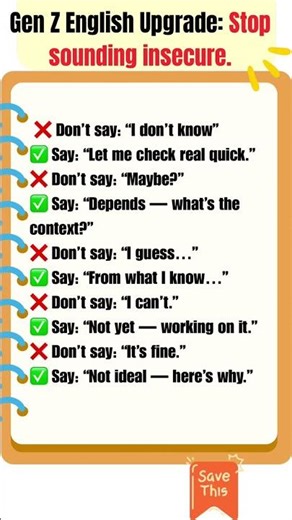 STOP Sounding INSECURE ❌ (Gen Z English Upgrade)