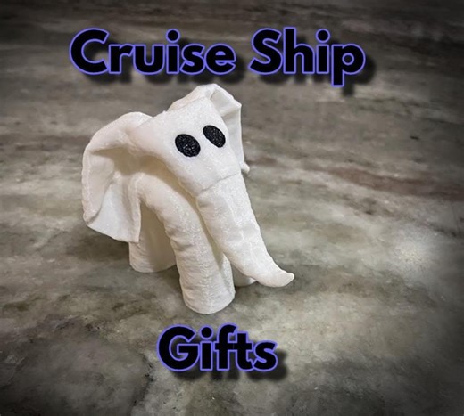 3D Printed Towel Animal Figurines: Cruise Ship Hide & Seek Gifts - Etsy