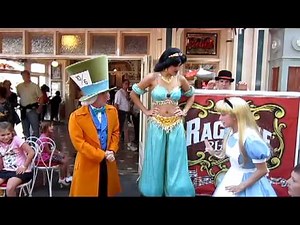 Princess Jasmine plays Musical Chairs at Disneyland