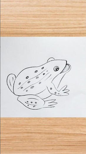 how to draw frog drawing easy step by