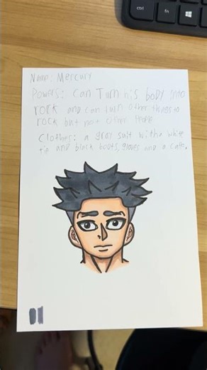 Drawing Mercury the planet as an anime character ✨🌑 planet series: part 1