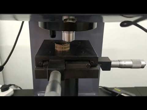 The Vickers hardness tester measures the indentation to obtain the hardness value#hardness tester