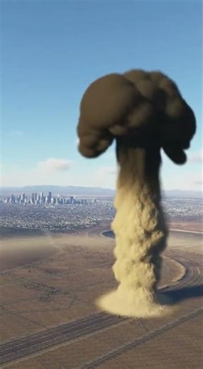 “Atomic Shockwave Simulation ⚠️ | Massive Blast Seen from Miles Away (4K)”