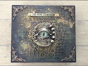 Chipboardbox #Dragon Eye #Tutorial #MixedMedia #step by step