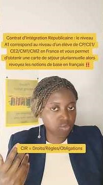 Contrat d'Intégration Républicaine = Droits/ Règles/ Obligations
