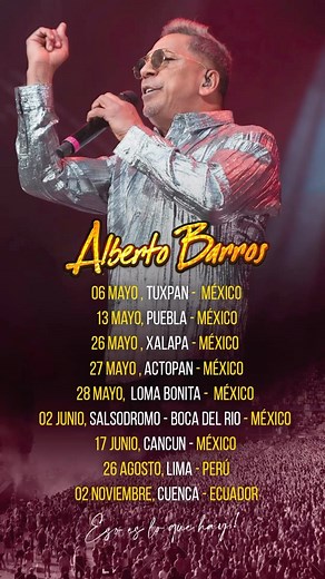 PRÓXIMOS CONCIERTOS 🇲🇽🇵🇪🇪🇨✈️🙌 A bailar y gozar con toda mi descarga de salsa y cumbia colombiana. #esoesloquehay | Alberto Barros - Tributo a la Salsa Colombiana