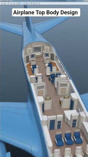 Airplain Design In Solidworks|#solidworks | #autocad | #airplane | #cad | #shorts | #short | #gear