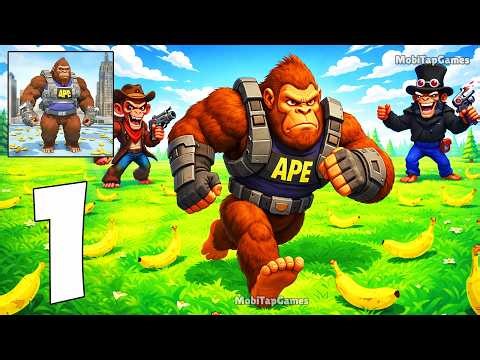 Apes Evolution Gorilla Run - Gameplay Walkthrough - Monkey to Giant Gorilla Evolution (iOS, Android)