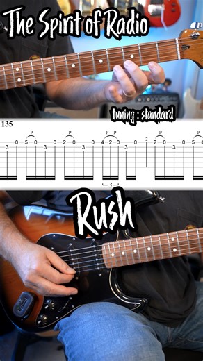 The Spirit of Radio guitar riff by Rush with tabs | GuitArmy