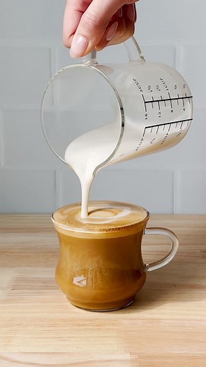 Day 3 of coffee week ☕️ and we're bringing you a Miel recipe! This recipe is the perfect switch up to your regular morning coffee. Get the full recipe with measurements in the link below. FULL RECIPE: https://fitfoodiefinds.com/how-to-make-a-miel/ | Fit Foodie Finds