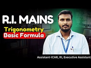 Trigonometry basic formula for RI Mains exam