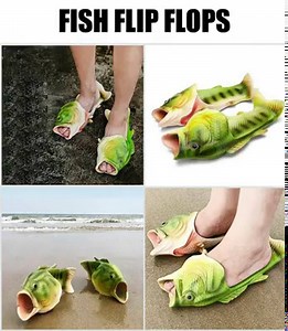 LOL!!! Fish Flip Flops!!! 💖💖 Summer Beach Sandals and perfect Non-Slip Shower flops Funny Beach Wear for Women & Men!! 💖 Get them here: (aff) https://amzn.to/2O6FtIc | Recipes From Heaven