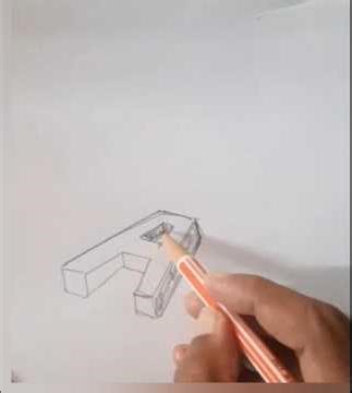 3D Alphabet drawings...#art #drawing