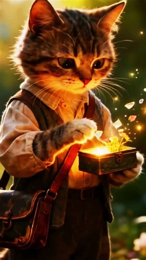 Mini Memory Box Courier Cat - AI #shorts #cats