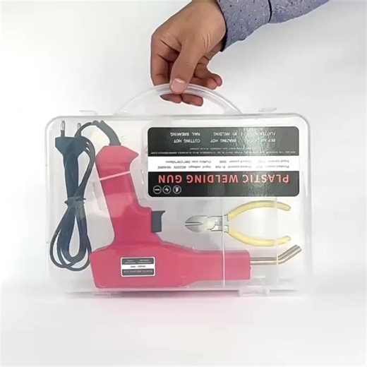 50W Handheld Plastic Welders Hot Stapler Plastic Welder Gun Welding Tools Kit with 4 Types 200PCS Staples for Plastic Repairing