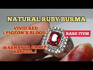 Natural Ruby burma pigeon blood 1.47ct Heat merah siam myanmar vivid red merah delima merah metalik