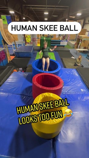 I wanna play human skee ball asap 😂 (katrina_scott_/IG) #skeeball #games #gametok