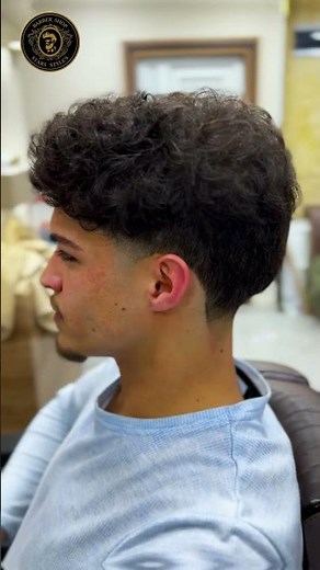 أجمل قصات 2025 كيرلي تيبر فيد Taper Fade Haircut -Curly #barbershop #barber #hairstyle