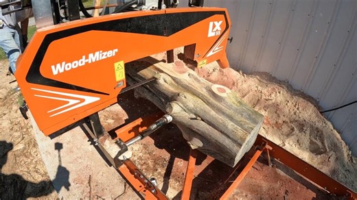 Woodmizer LX55 Sawmill Milling Custom Red Cedar Logs