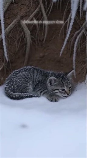Alaskan Malamute saved the life of a frozen kitten ❣️❣️❣️