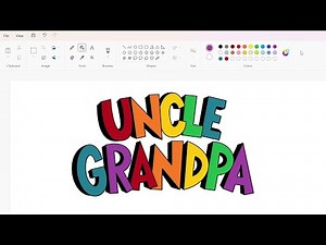 How to draw the Uncle Grandpa logo using MS Paint | How to draw on your computer