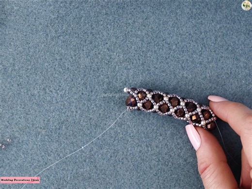 How to Make a Crystal Necklace - Tubular Netting Stitch 🛠 Materials 👇 🟣 Toho 11/0 - Olympic Bronze 🟣 Toho 11/0 - PF Galvanized Lilac 🟣 Pearls - 3 mm - Cream Light Color 🟣 Firepolish - 6 mm - Bronze 🟣 Clasp of your choice ( i use a magnetic one) 🟣 Fireline 0.6 lb - Crystal Color 🟣 Beading Neddle 🟣 Beading Mat | Wedding Decoration Ideas
