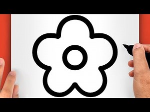 HOW TO DRAW A FLOWER DRAWING STEP BY STEP FOR BEGINNERS (EASY AND SLOW)