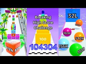 Breaking Score 2048 Challenge 🤯 Merge Number Rush VS Ball Run 2048 VS Jelly Run 2048 [RIO Adventure]