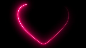 Download Colorful Neon light running with heart shape. for free