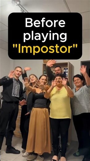 Before and after playing Impostor - Party Game #impostor #friendsgame