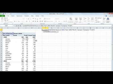 Using PivotTable data in a formula in Excel
