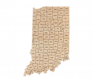 Indiana County Map Wall Hanging - Crafted From Cherry or Maple Wood - Etsy