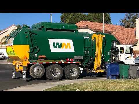 One Of Waste Management’s BRAND NEW Autocar ACX “Yellow Arm” Garbage Trucks
